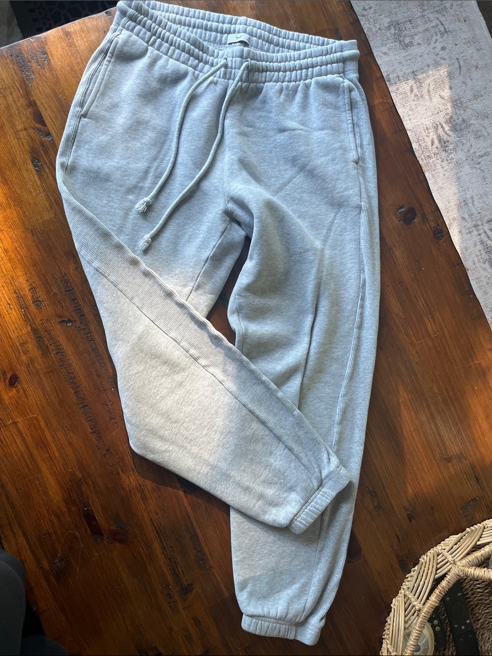 TNA Light Grey Fleece Drawstring Sweatpants